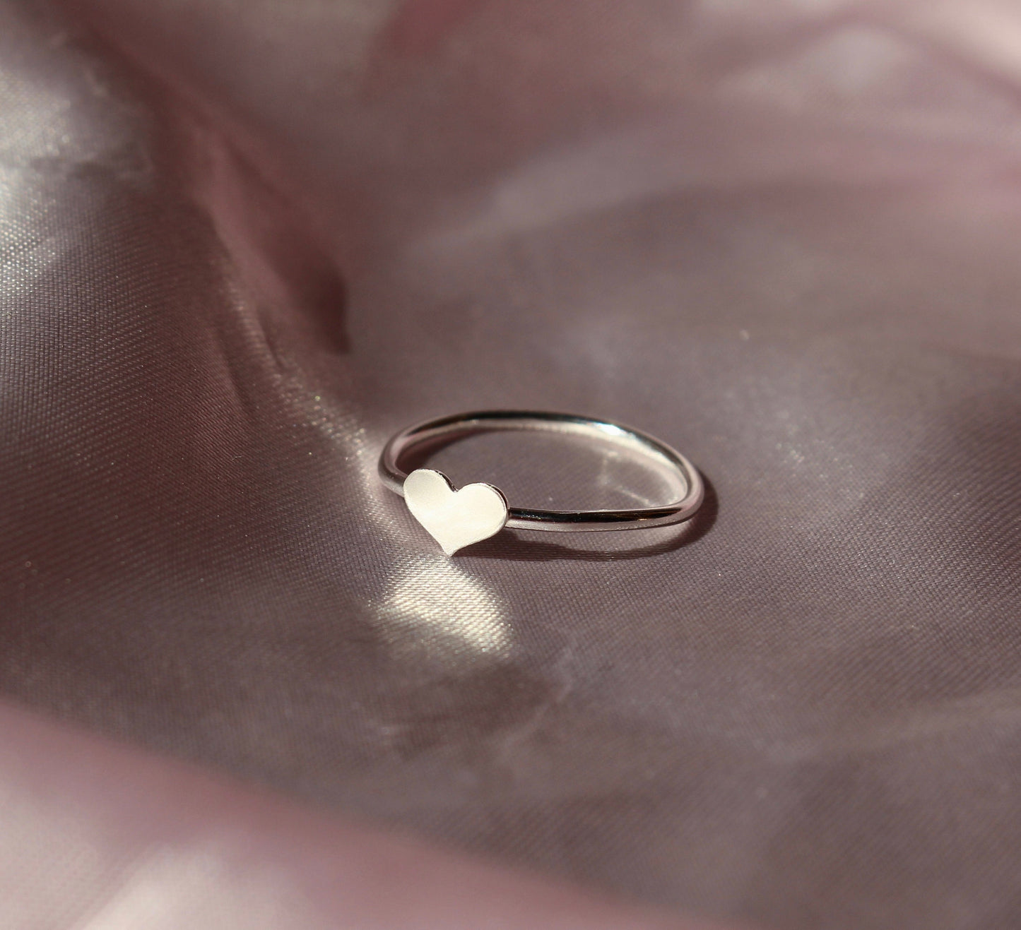 Tiny Heart Ring in Sterling Silver