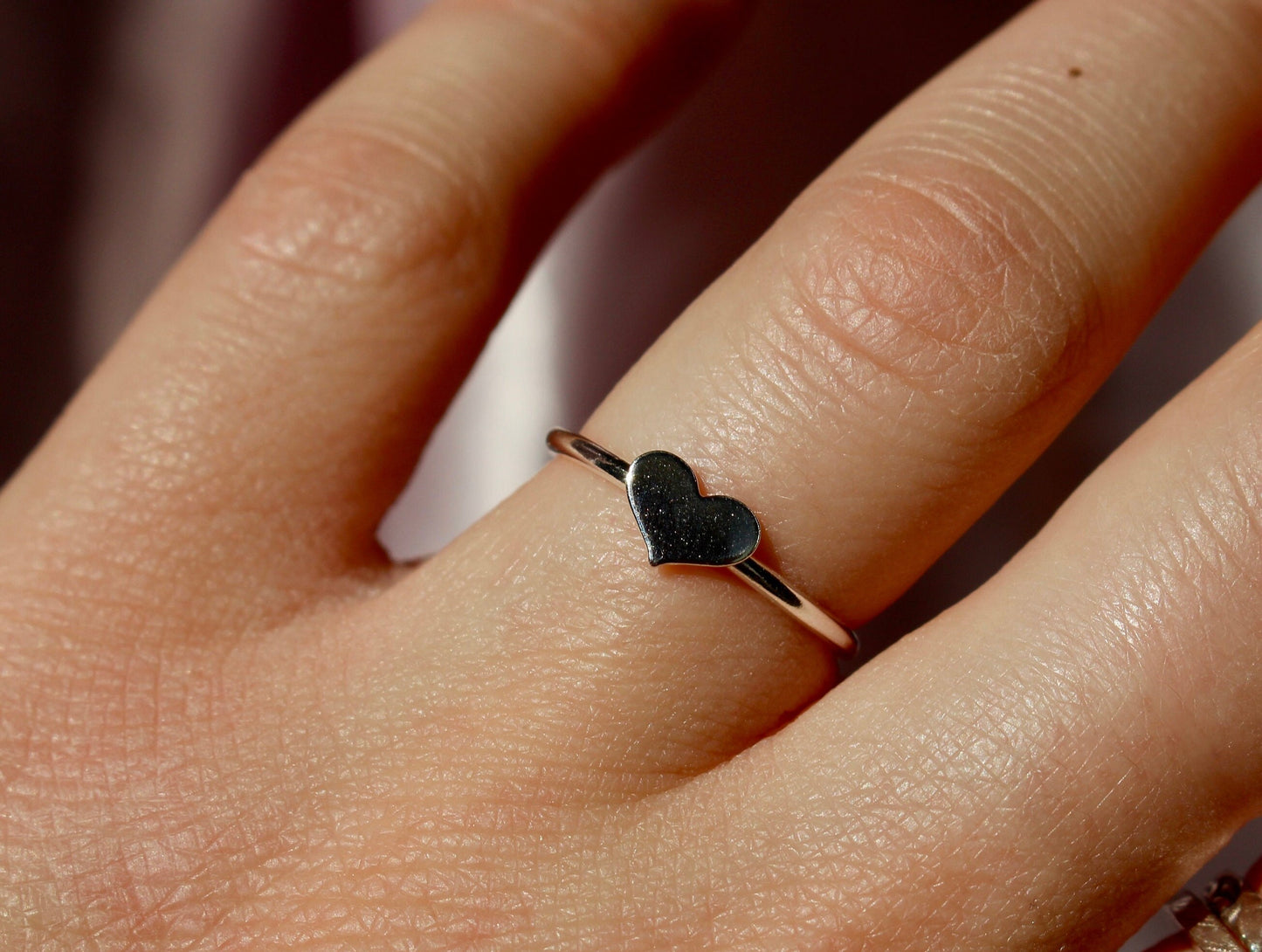 Tiny Heart Ring in Sterling Silver