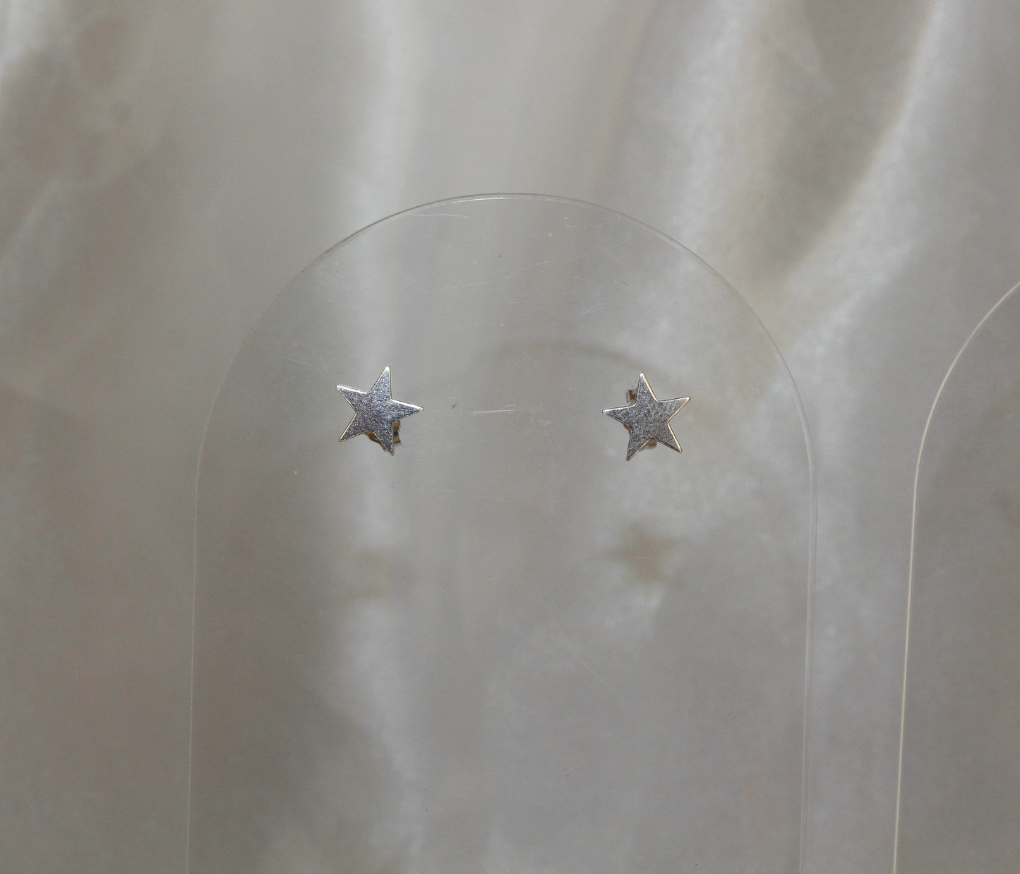 Sterling Silver Heart and Star Stud Earrings