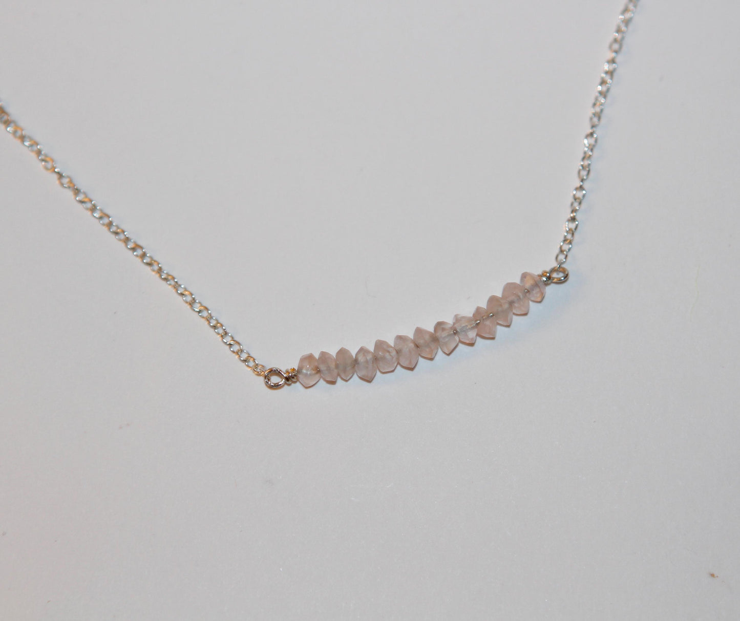 Rose Quartz Bracelet and Necklace available in Sterling Silver and 14k Gold Fill