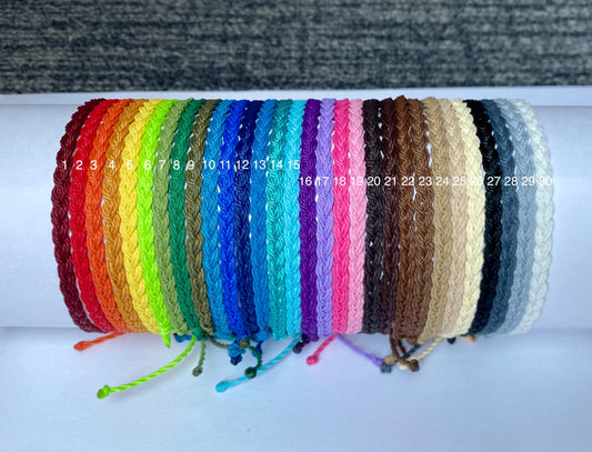 Waterproof Waxed Surf Bracelet, Available in Six Styles and 35 Colors, Friendship Bracelets, fits all sizes, Unisex, Adjustable, custom