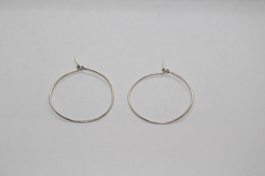Large Skinny Hoop Earrings Available in Sterling Silver and 14K Gold-Filled