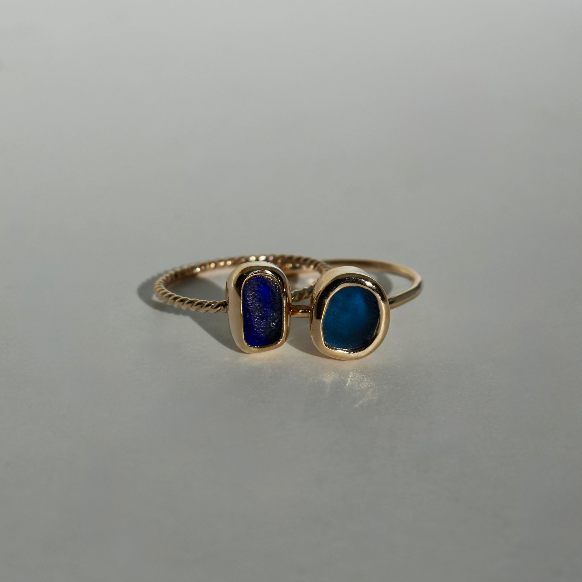 Gilded Drift Ring  | Gold Fill Sea Glass Ring