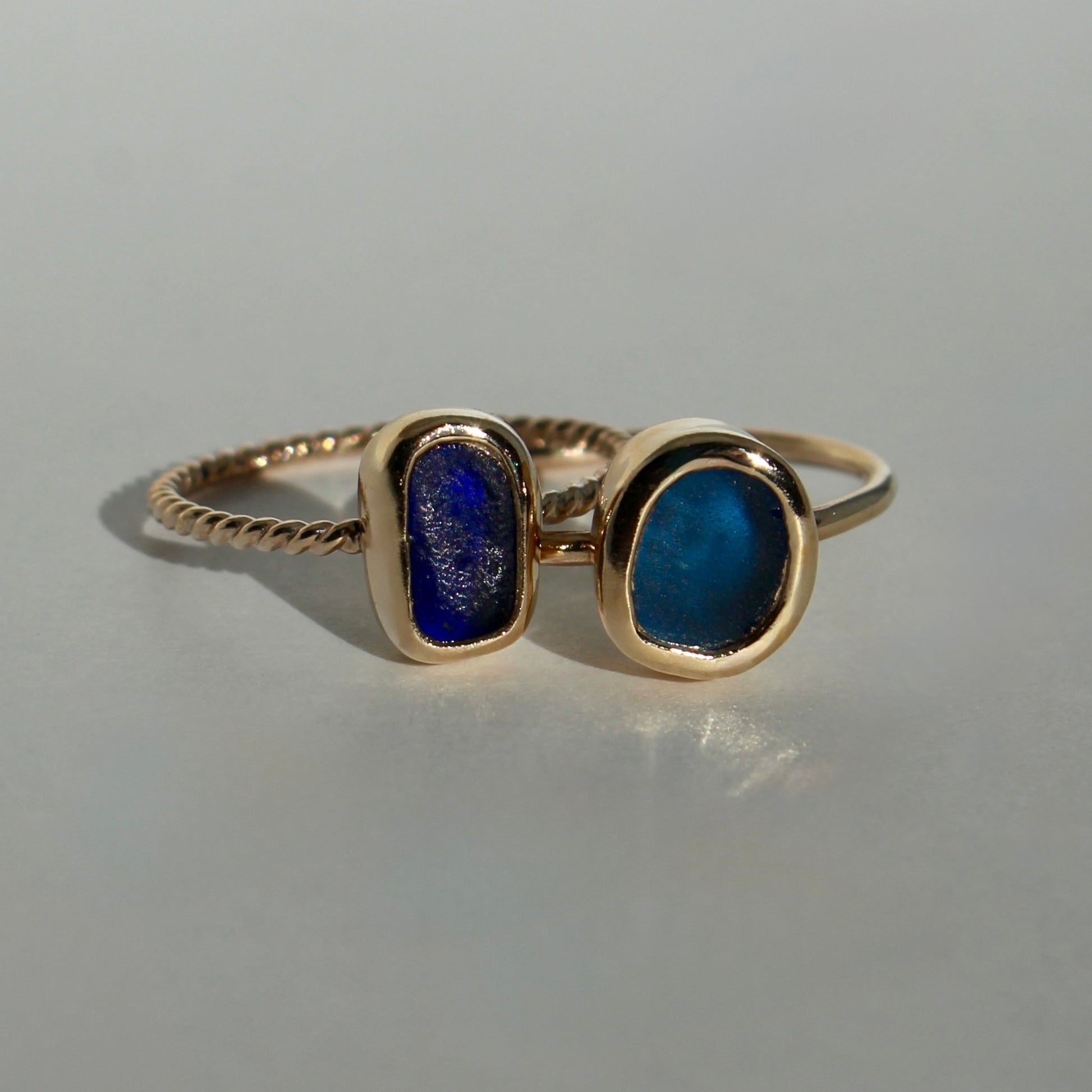 Gilded Drift Ring  | Gold Fill Sea Glass Ring