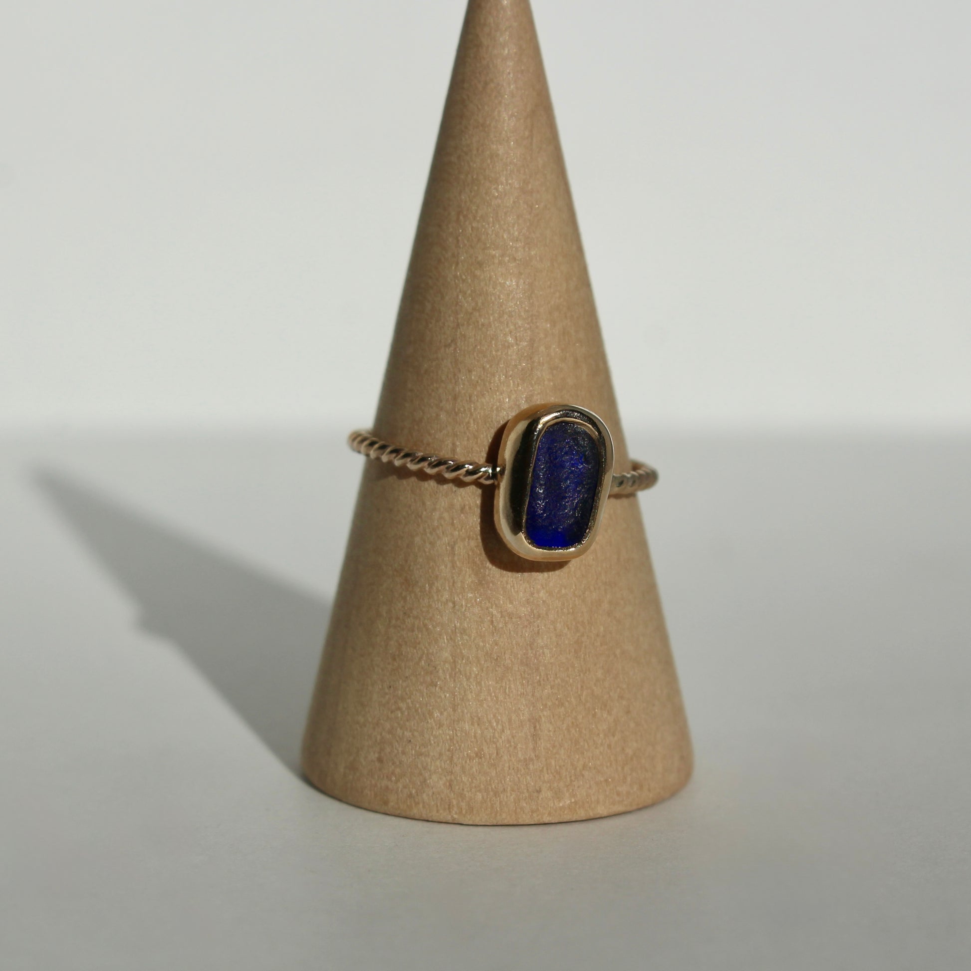 Gilded Drift Ring  | Gold Fill Sea Glass Ring