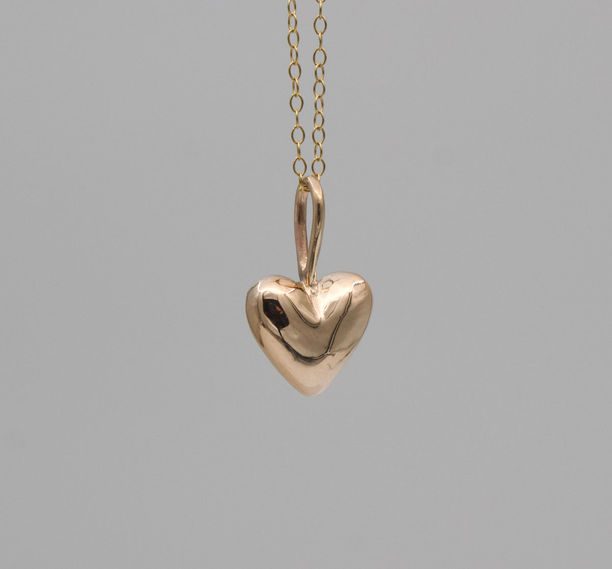 Solid Gold Heart Necklace
