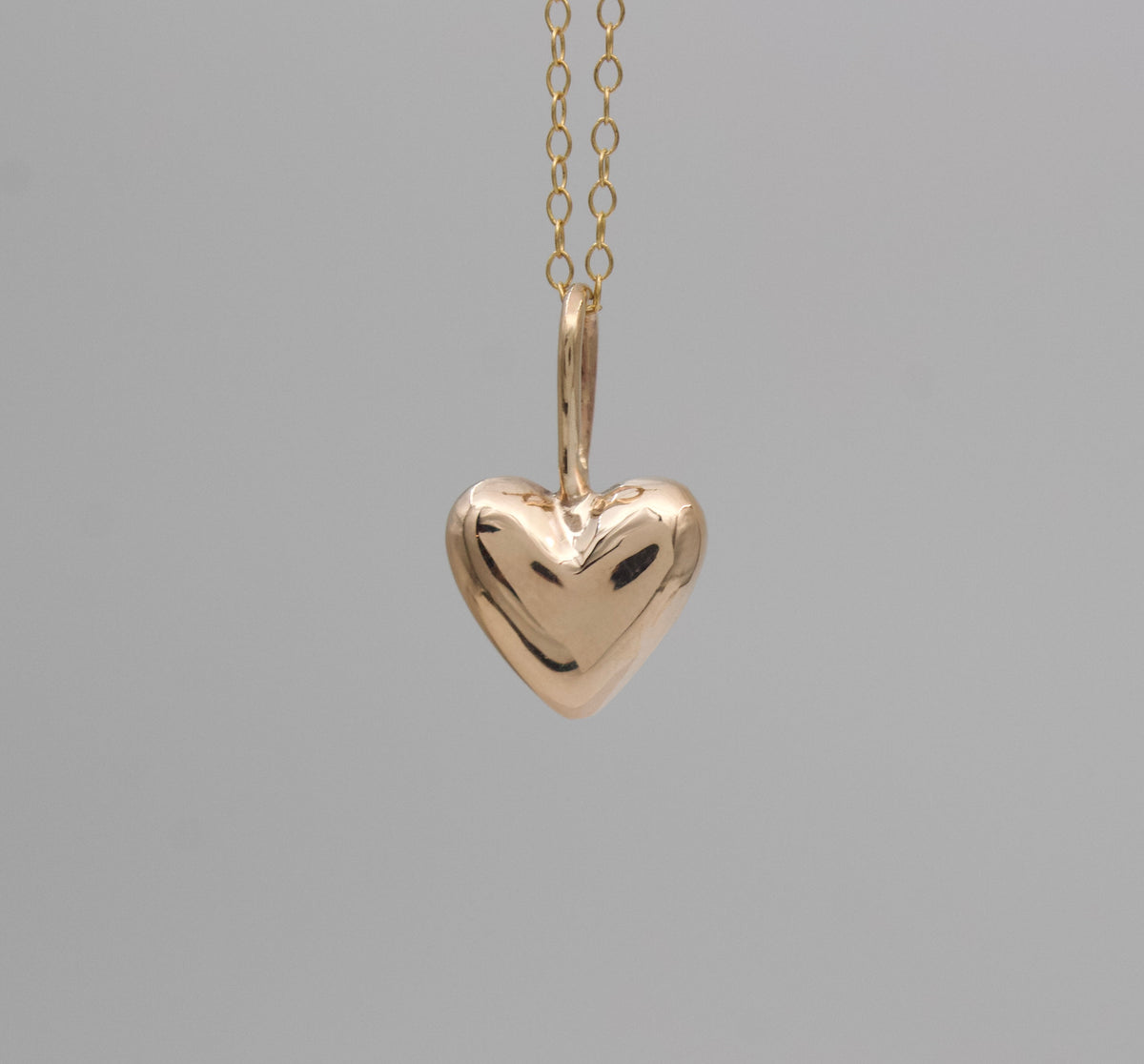 Solid Gold Heart Necklace