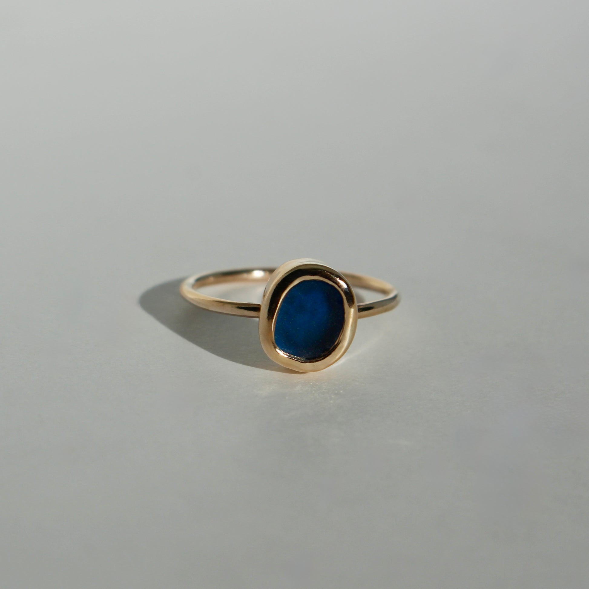Gilded Drift Ring  | Gold Fill Sea Glass Ring