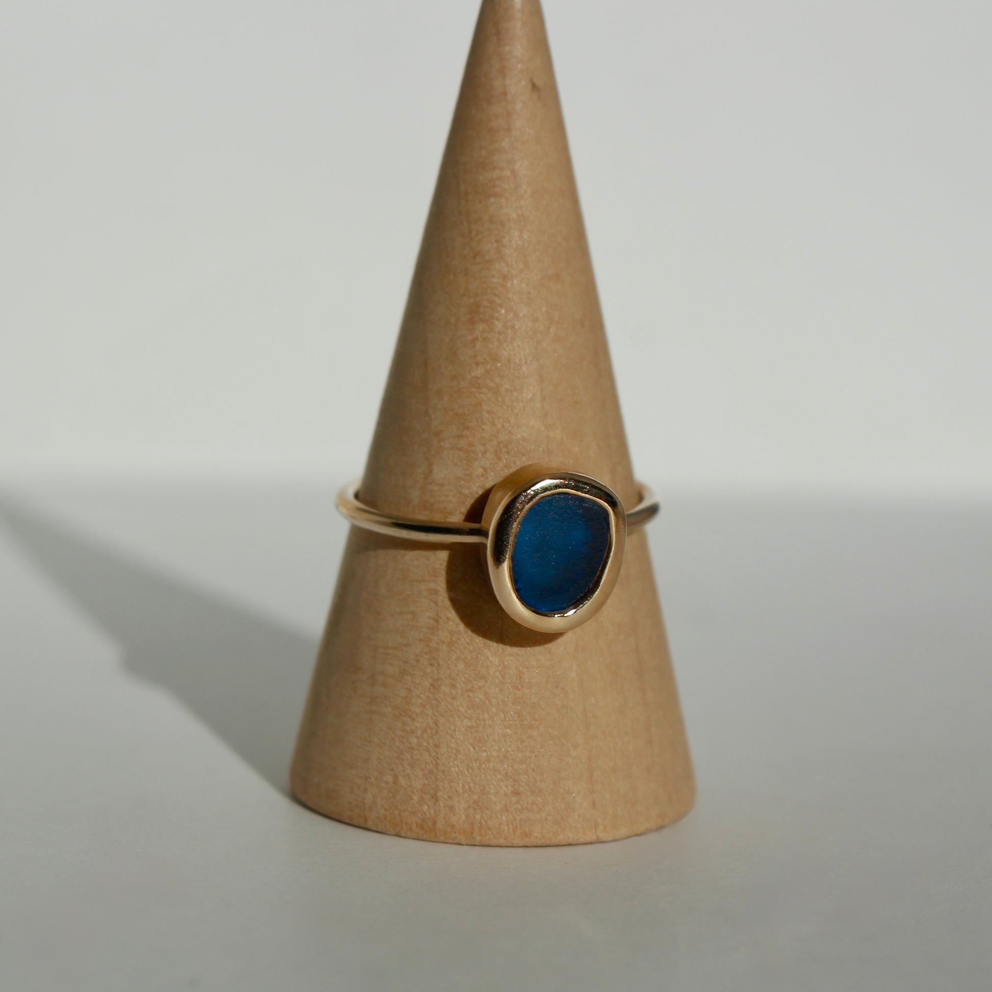 Gilded Drift Ring  | Gold Fill Sea Glass Ring