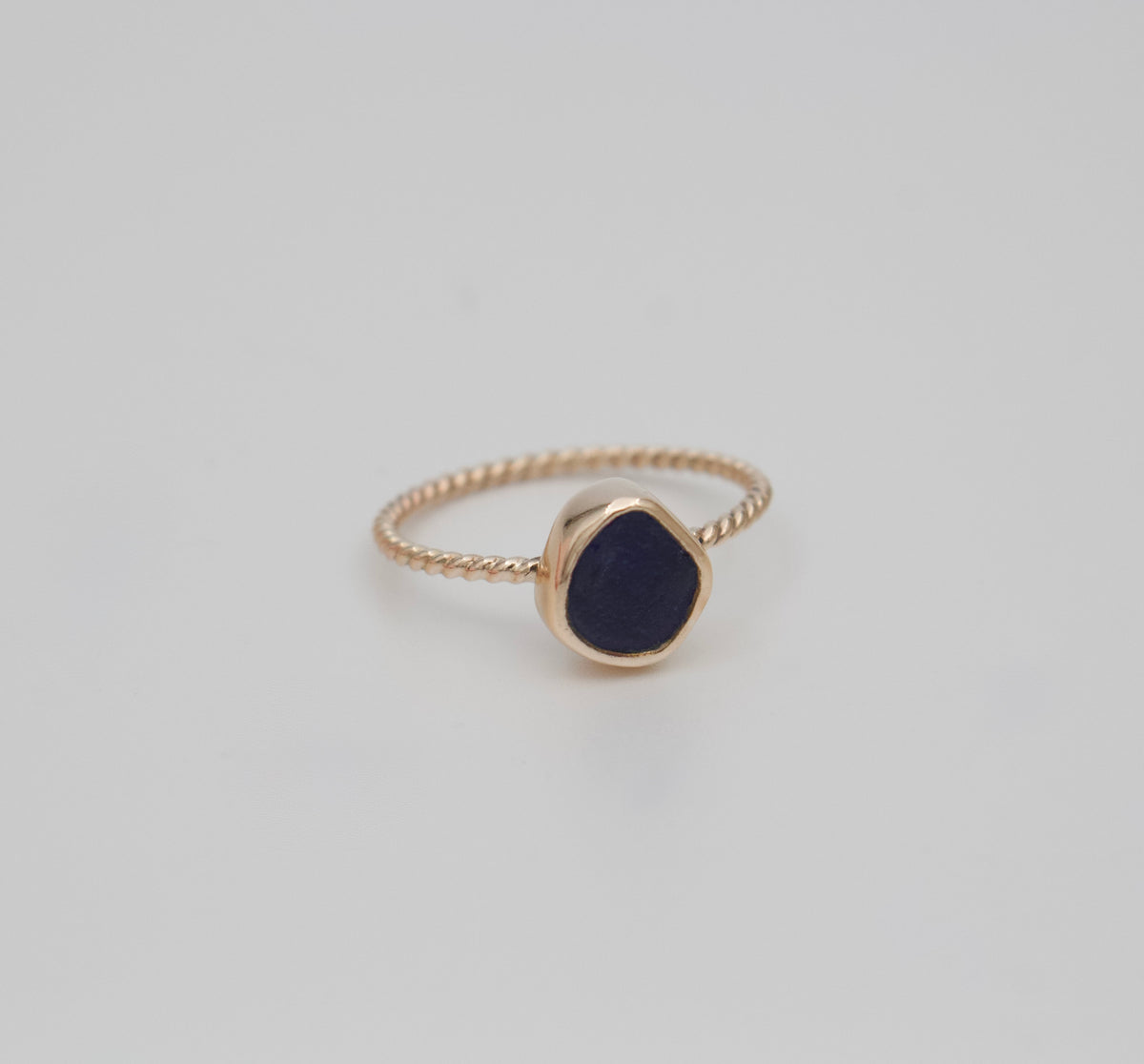 Gilded Drift Ring  | Gold Fill Sea Glass Ring