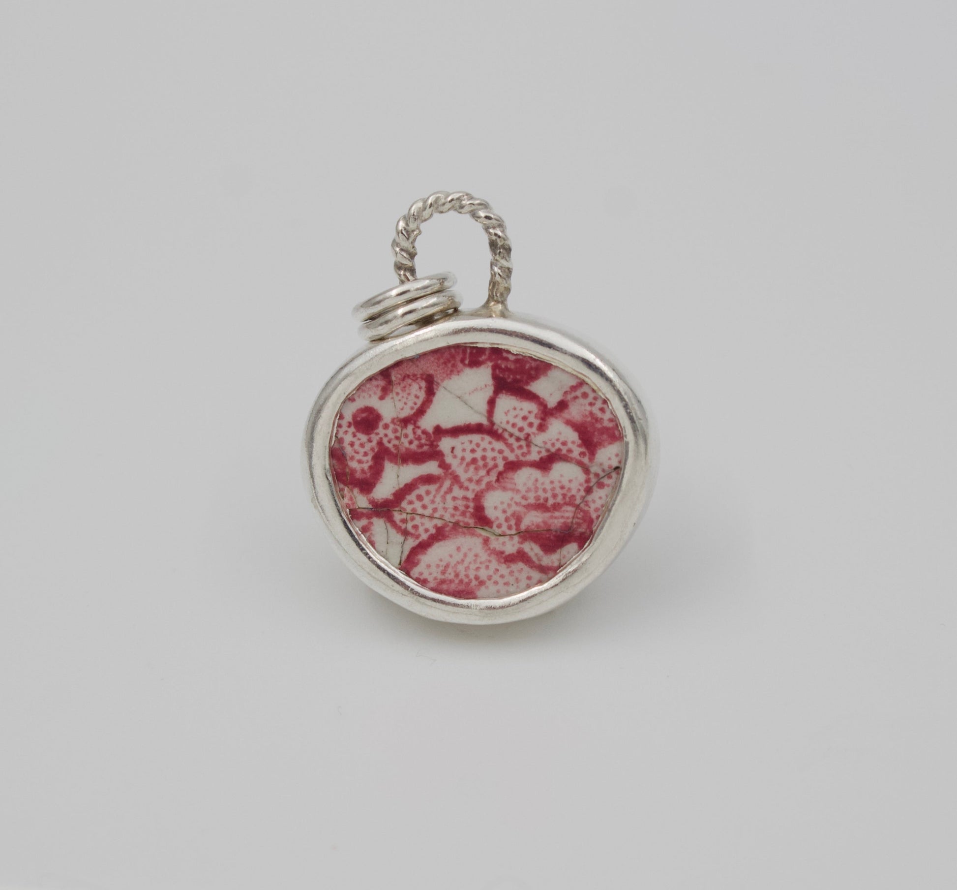 Crimson Bloom Terra Necklace | Sea Pottery Necklace