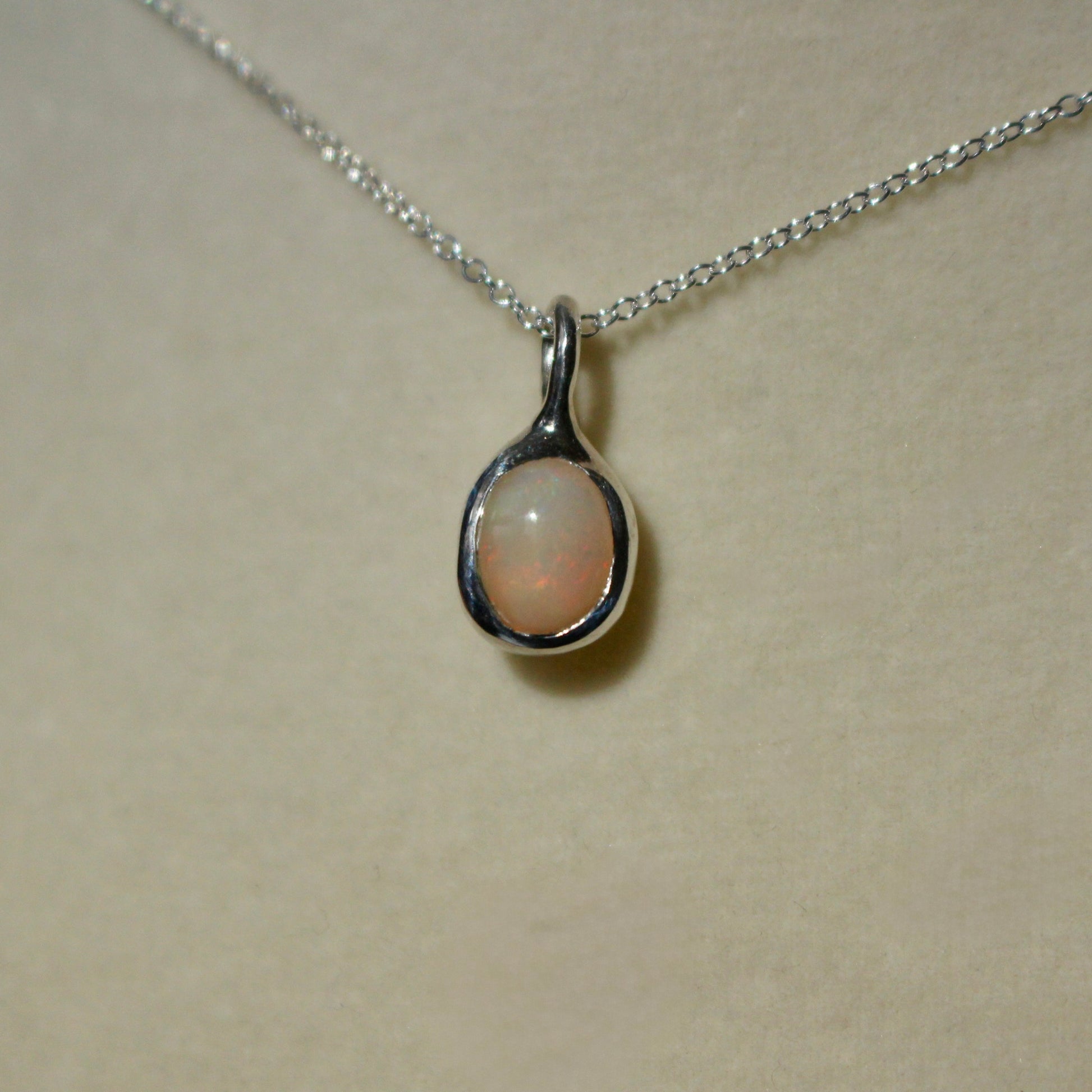 Ethiopian Opal Pendant Necklace