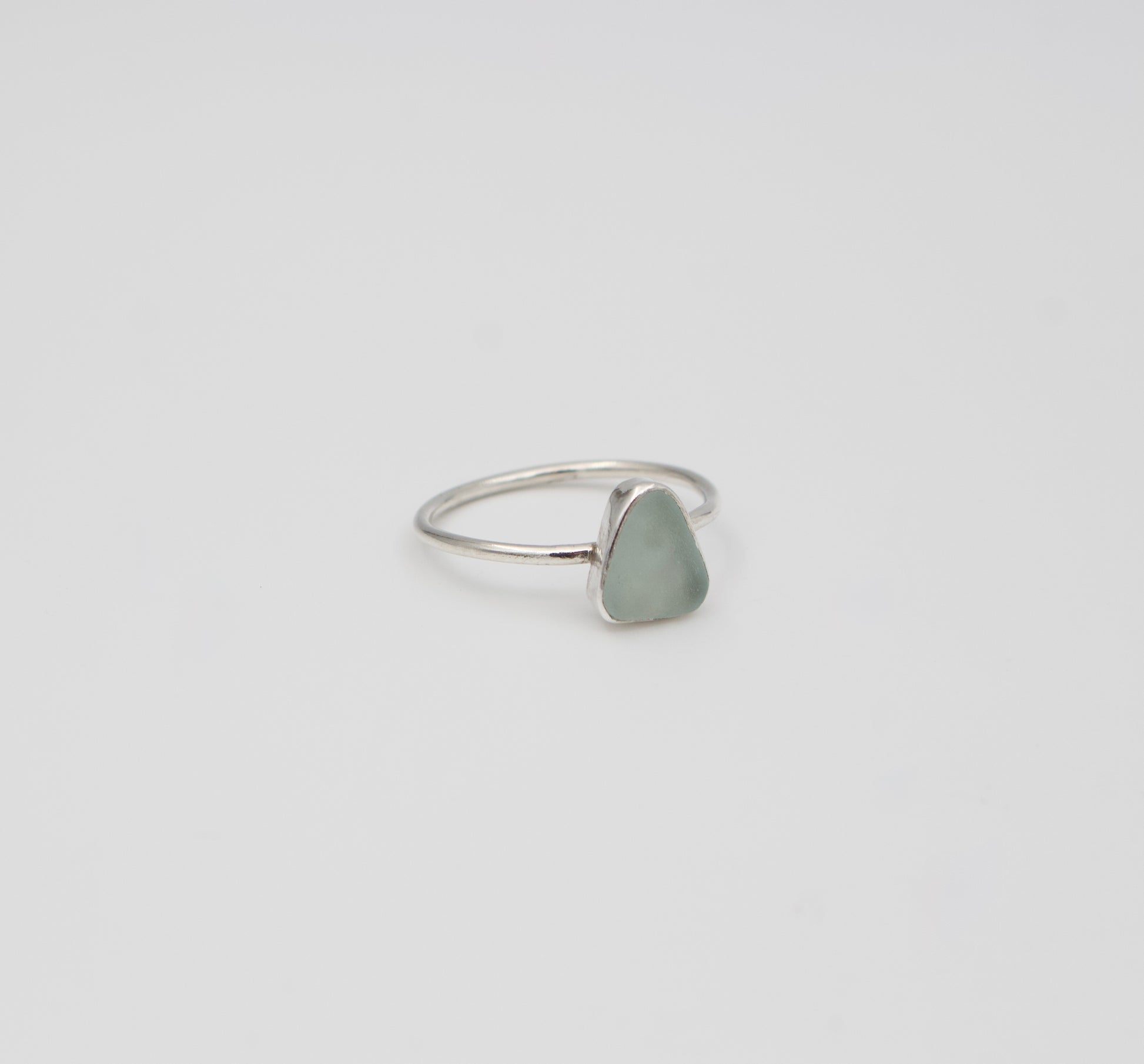Silver Drift Ring | Sterling Silver Sea Glass Ring