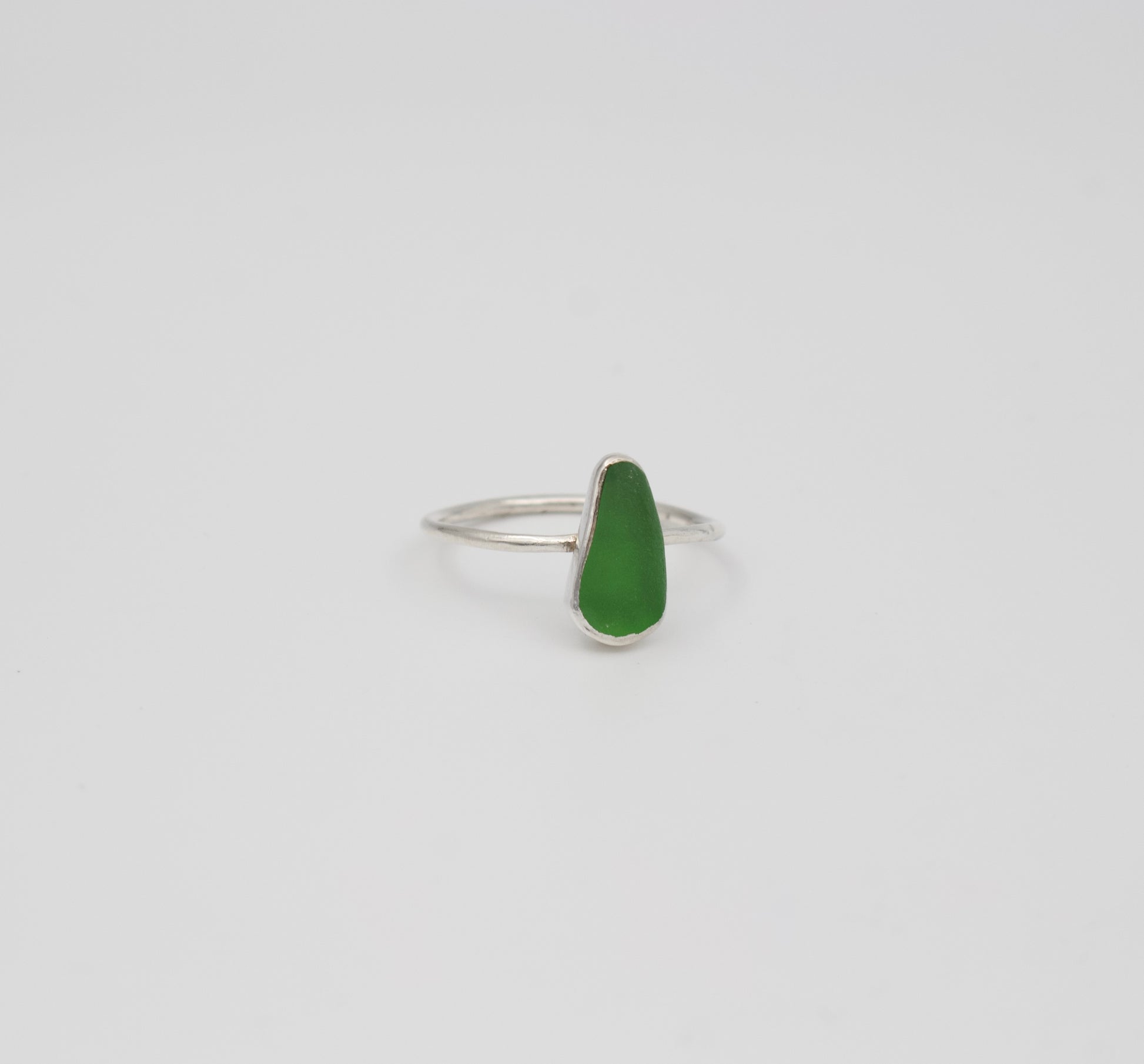 Silver Drift Ring | Sterling Silver Sea Glass Ring