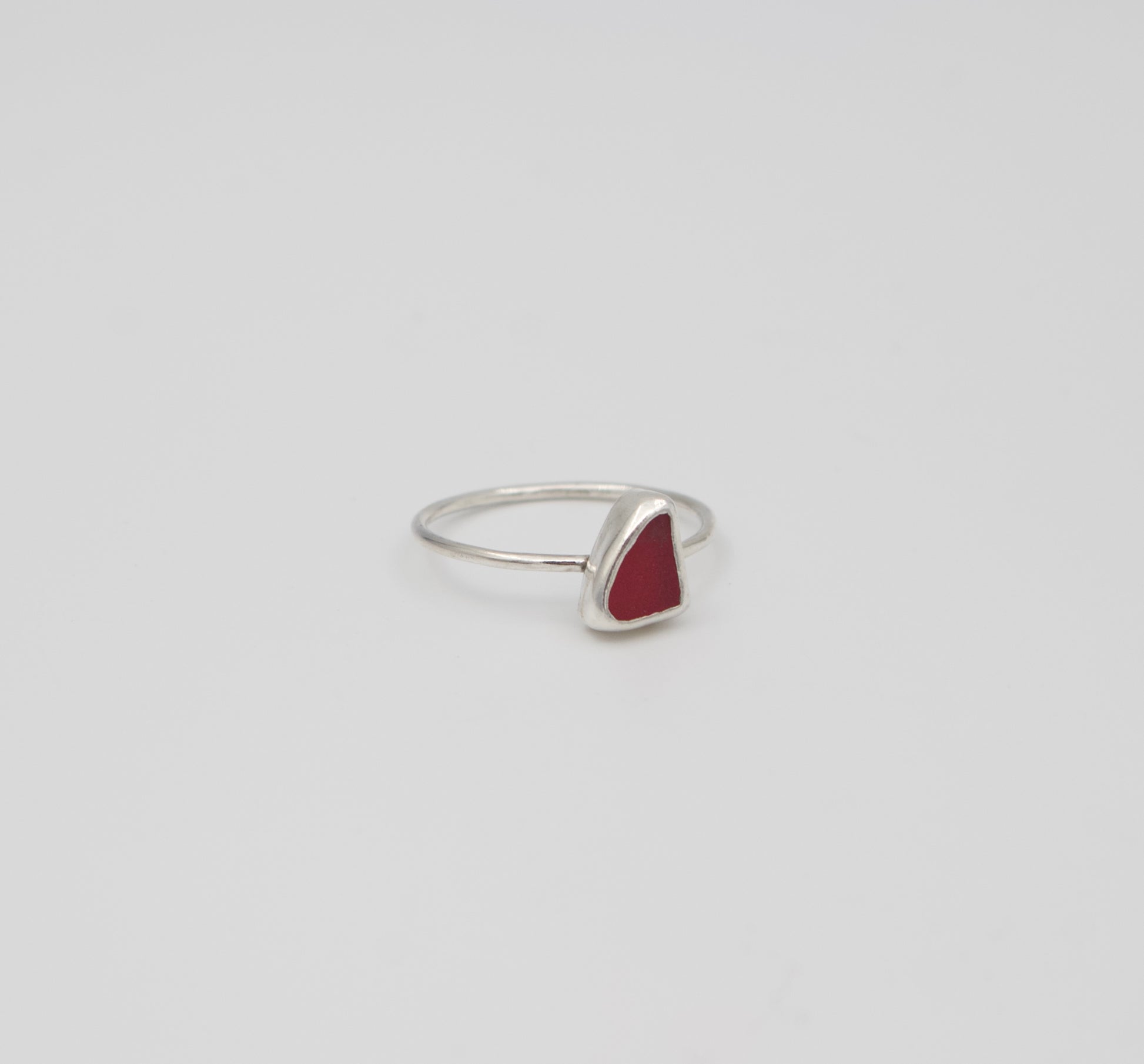Silver Drift Ring | Sterling Silver Sea Glass Ring