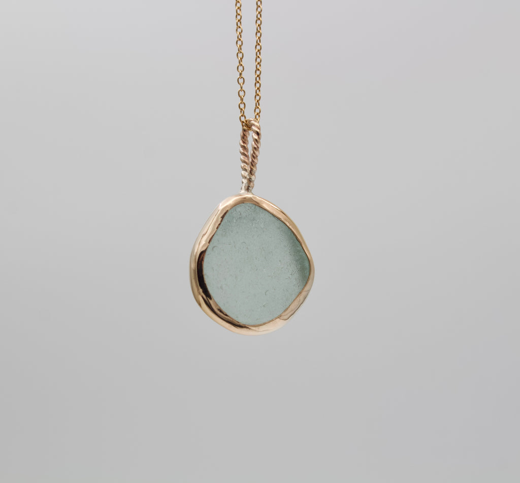 Golden Drift Sea Glass Necklaces