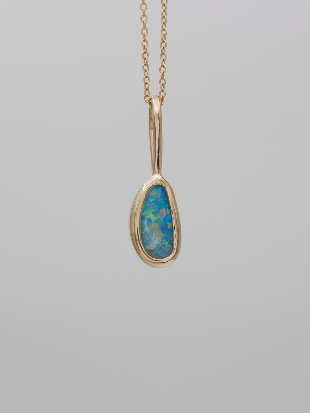 Gold Australian Opal Necklace