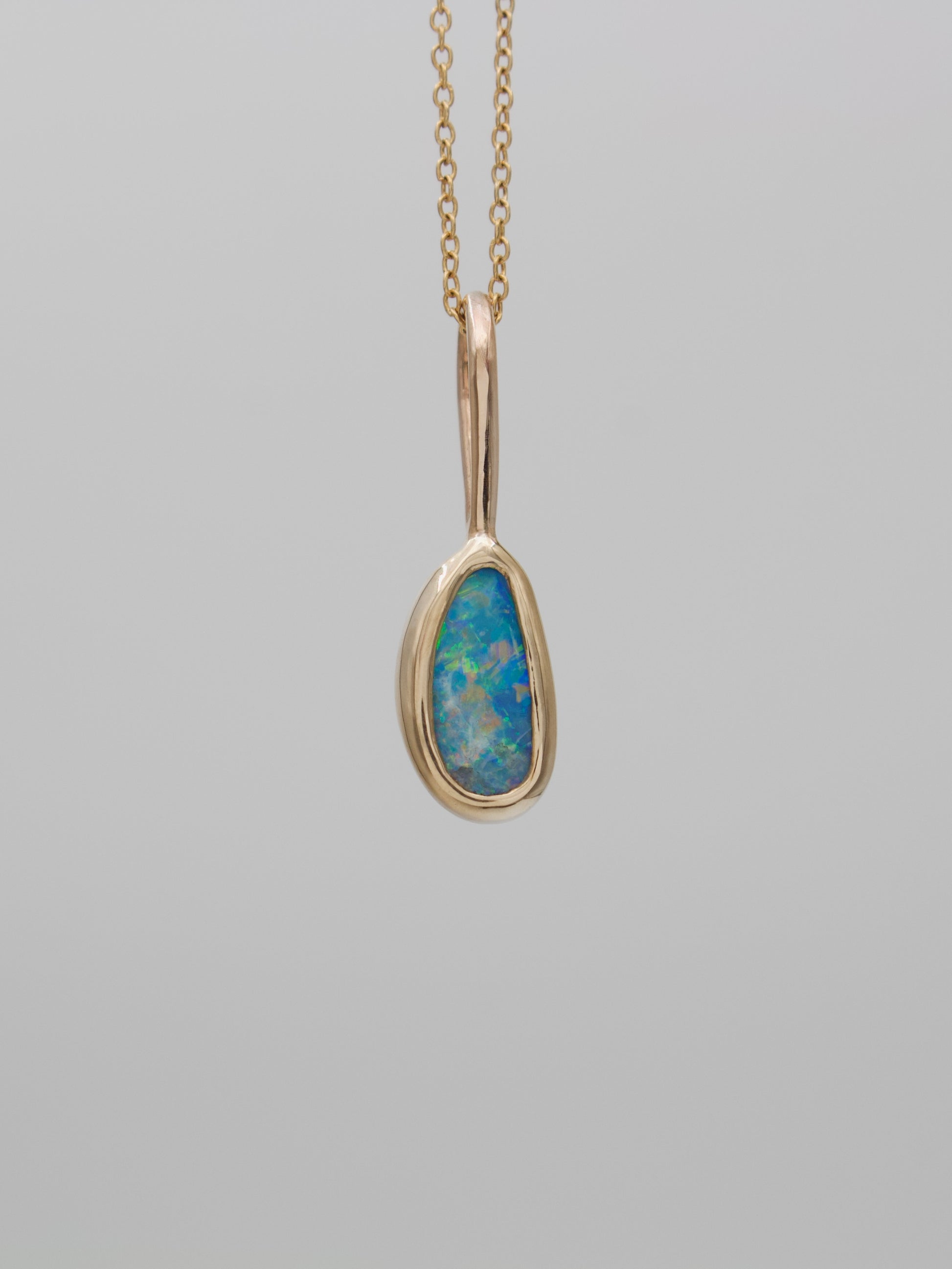 Gold Australian Opal Necklace