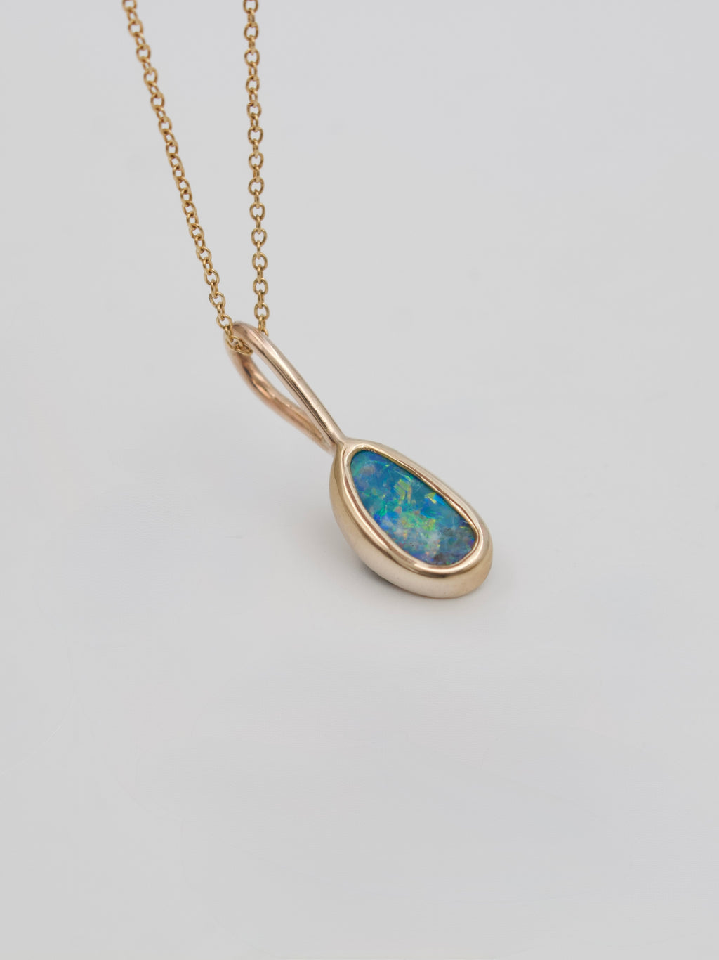 Gold Australian Opal Necklace