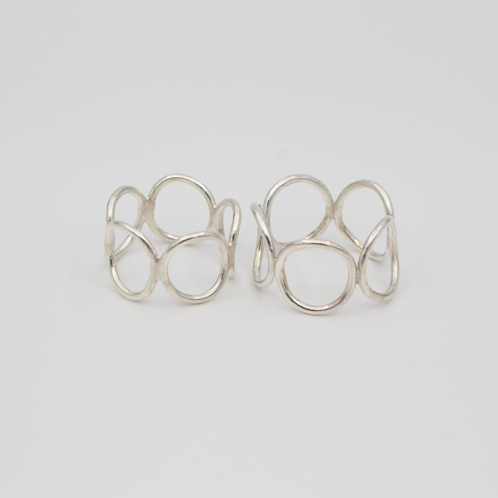 Sculptural Circle Ring | Sterling Silver