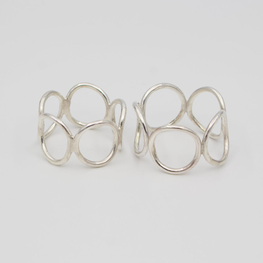 Sterling Silver Circle Wraparound Ring