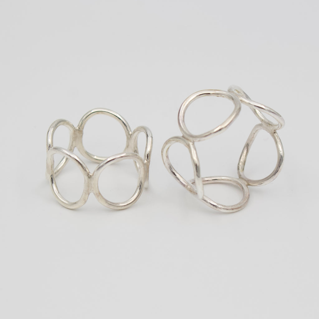 Sculptural Circle Ring | Sterling Silver