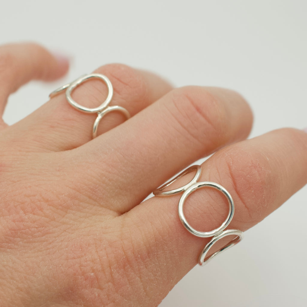 Sculptural Circle Ring | Sterling Silver