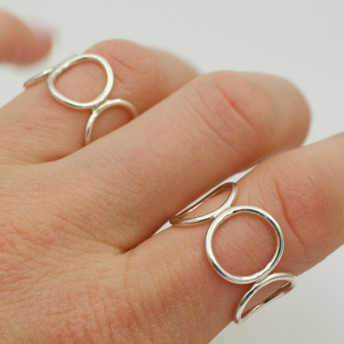 Sterling Silver Circle Wraparound Ring