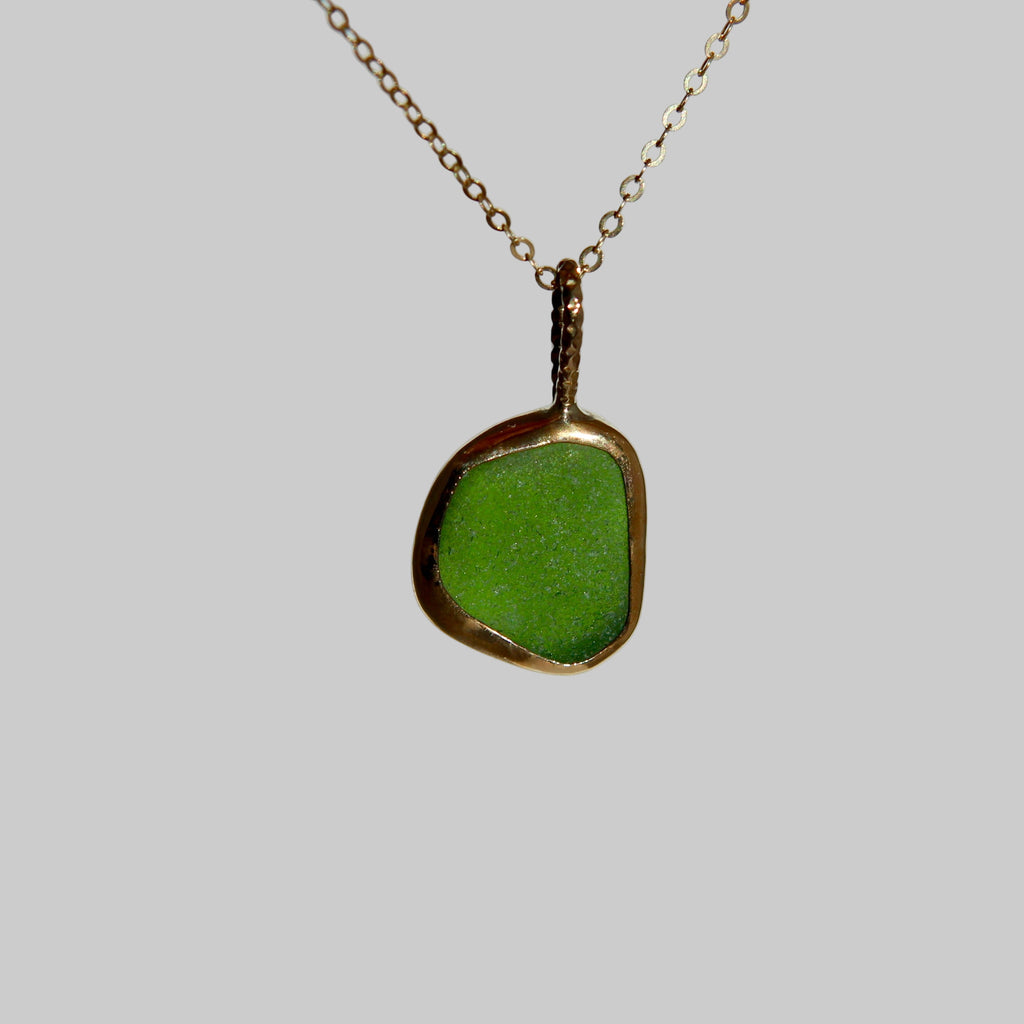 Golden Drift Sea Glass Necklaces