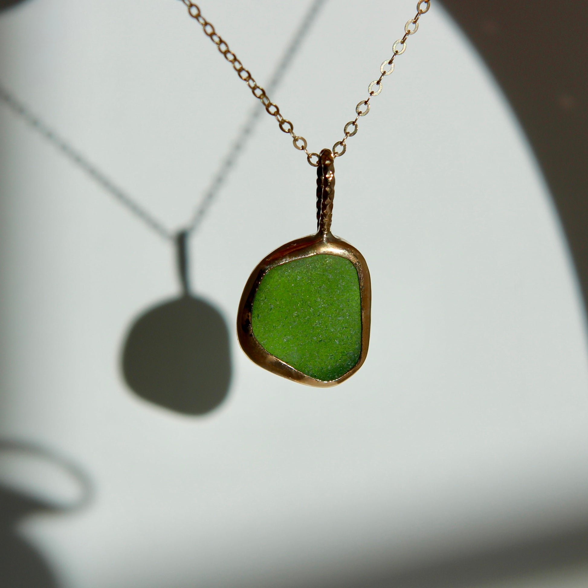 Golden Drift Sea Glass Necklaces