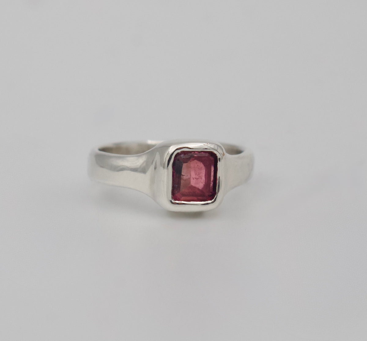 Dark Pink Tourmaline Ring