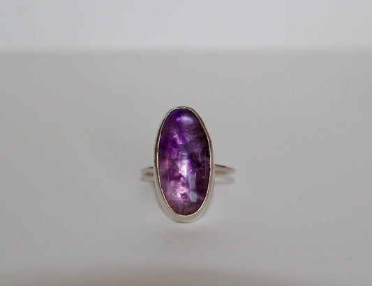 Amethyst Statement Ring - Sterling Silver size 6