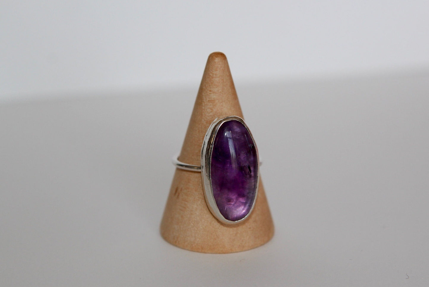 Amethyst Statement Ring - Sterling Silver size 6