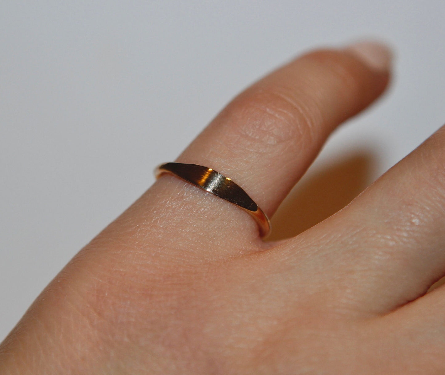 14k gold fill ring as a pinky signet ring!