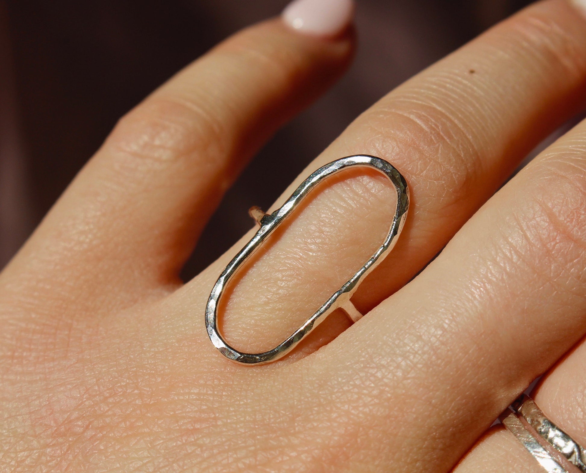 Sterling Silver Oval Statement Ring Size 6.5 - Other sizes available for custom order!