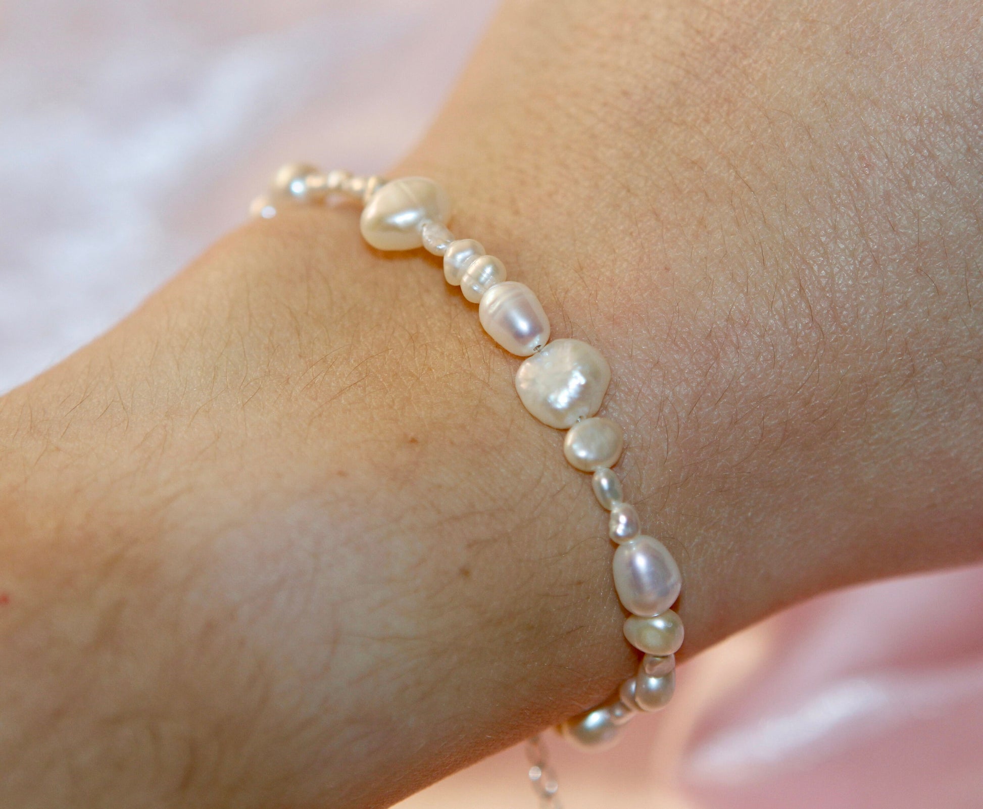 Freshwater Pearl Bracelet Available in Sterling Silver and 14k Gold Fill