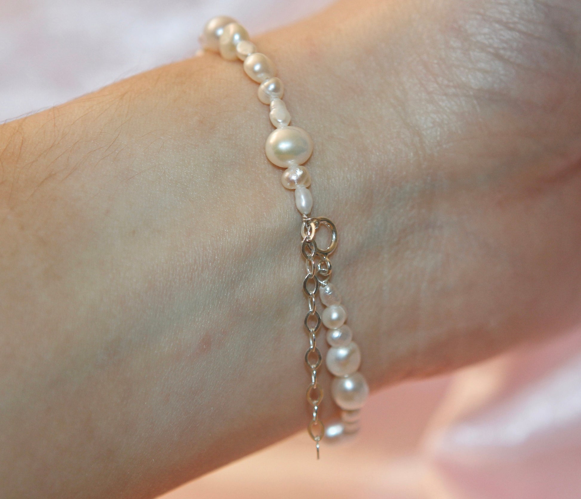 Freshwater Pearl Bracelet Available in Sterling Silver and 14k Gold Fill