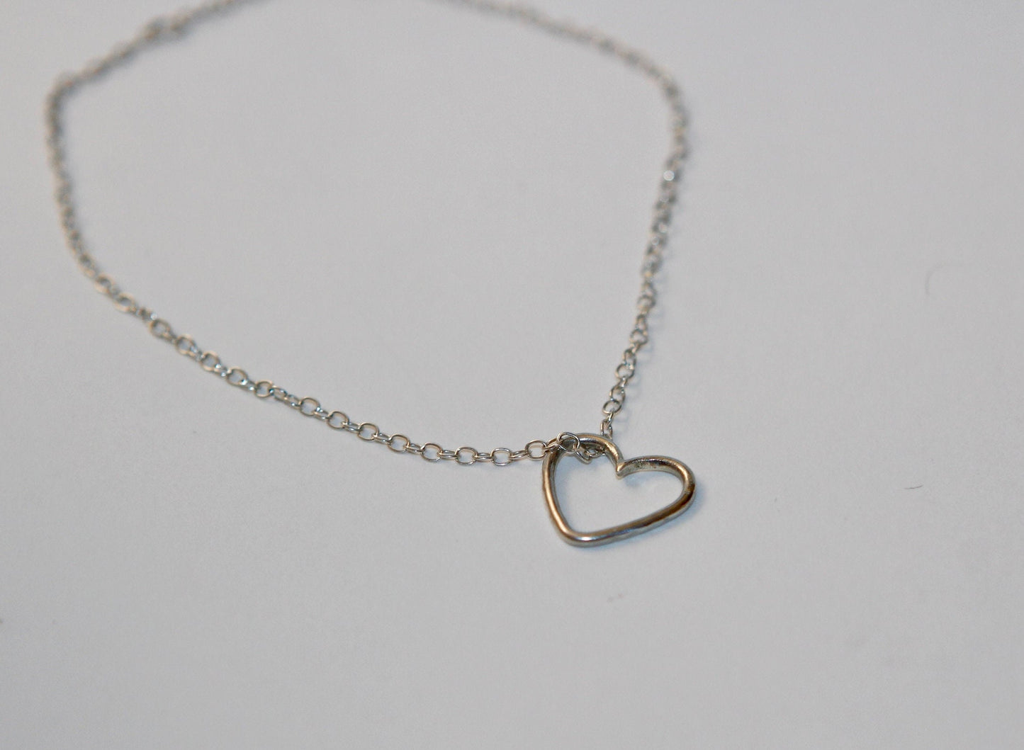 Heart Bracelet and Necklace in 14k Gold Fill and Sterling Silver