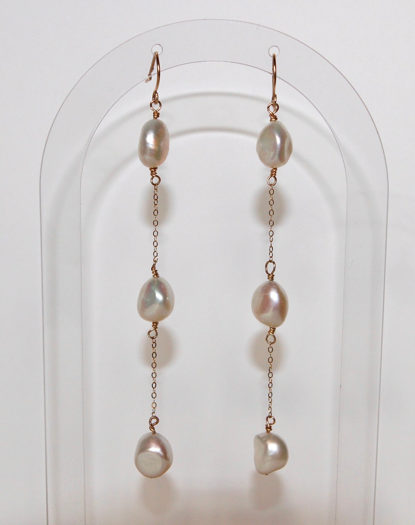 Freshwater Pearl Drop Earrings in 14k Gold Fill, Bridal Earrings, Sterling Silver Now Available Too