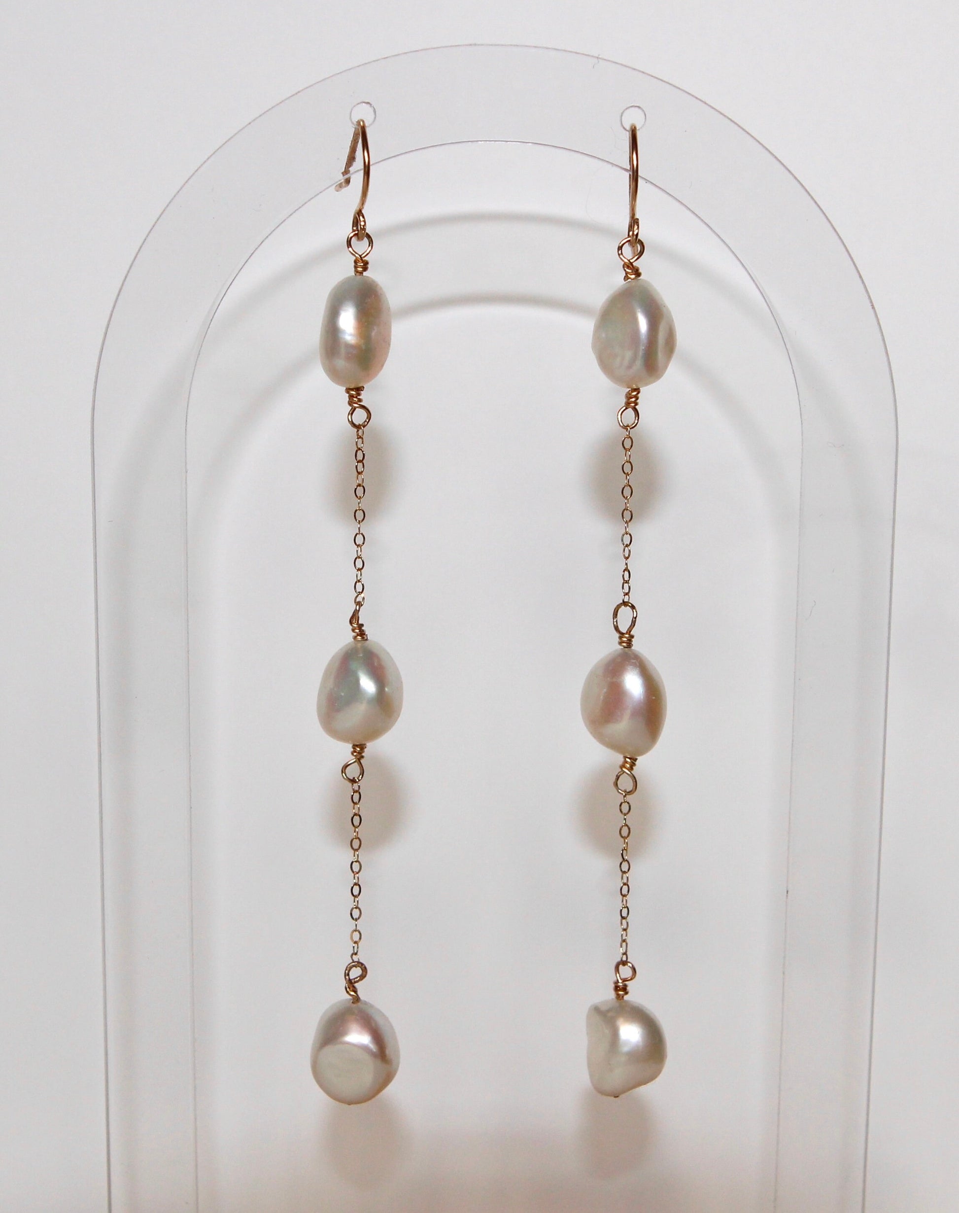 Freshwater Pearl Drop Earrings in 14k Gold Fill, Bridal Earrings, Sterling Silver Now Available Too