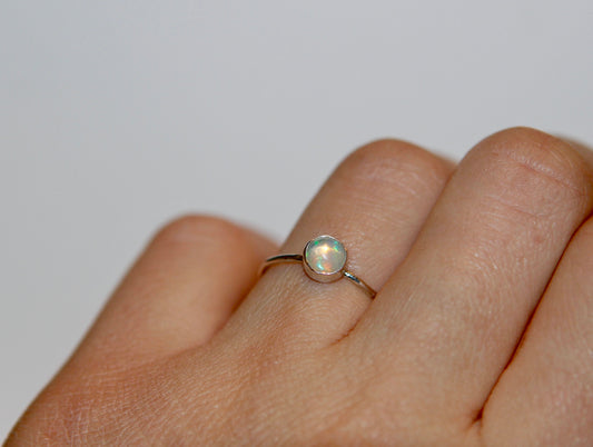 Stunning Ethiopian Opal Rings in Sterling Silver and 14k Gold Fill - Arrives in time for Christmas