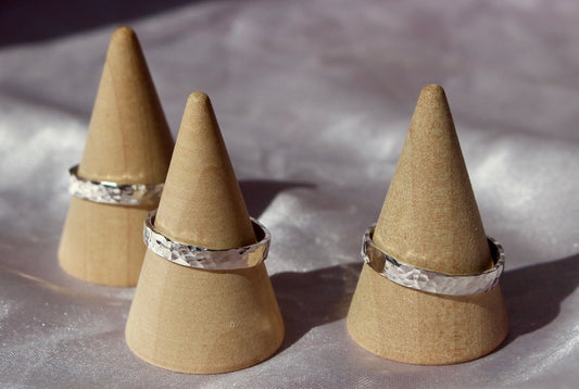 Thick Textured Sterling Silver Ring Band