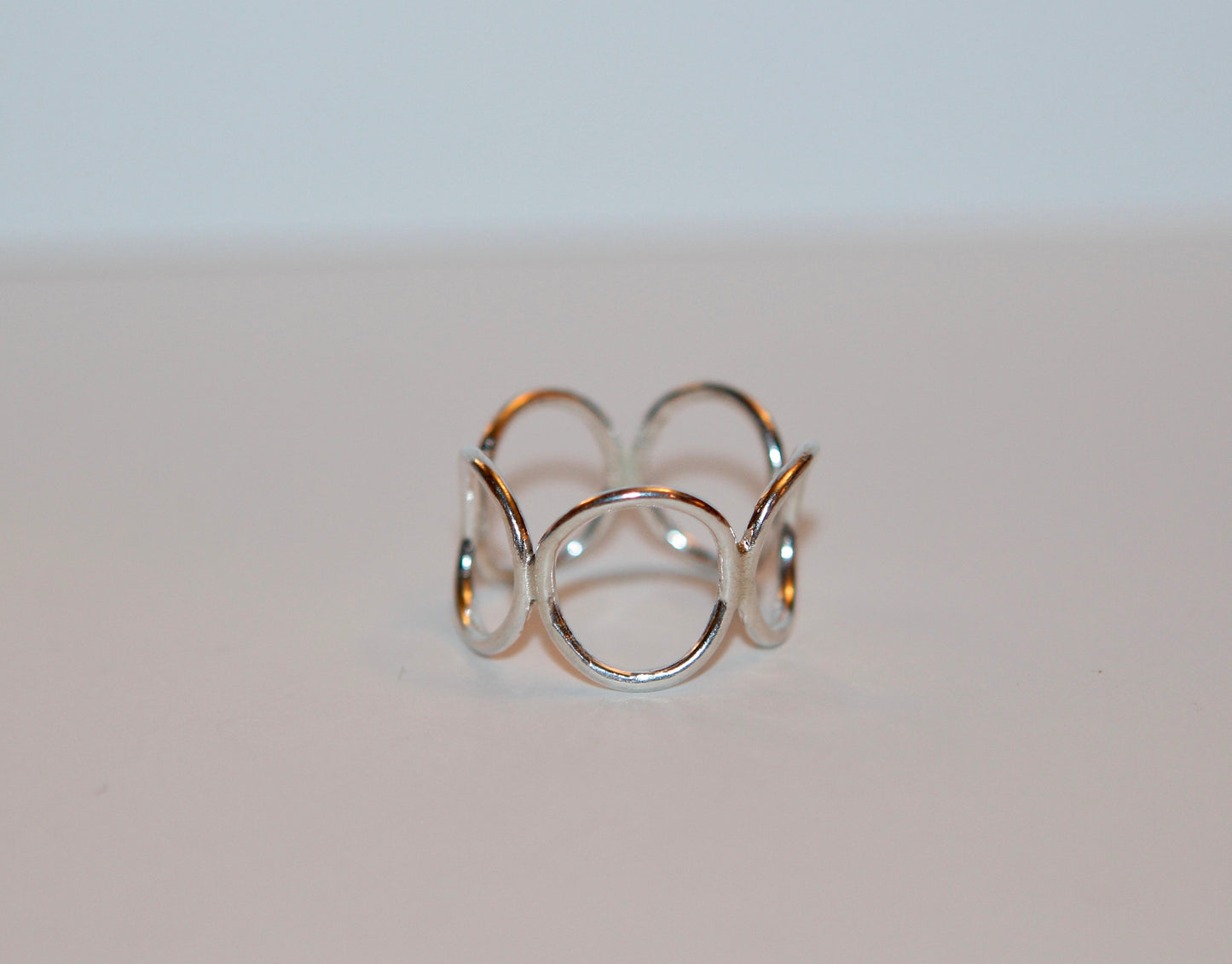 Sterling Silver Circle Wraparound Statement Ring