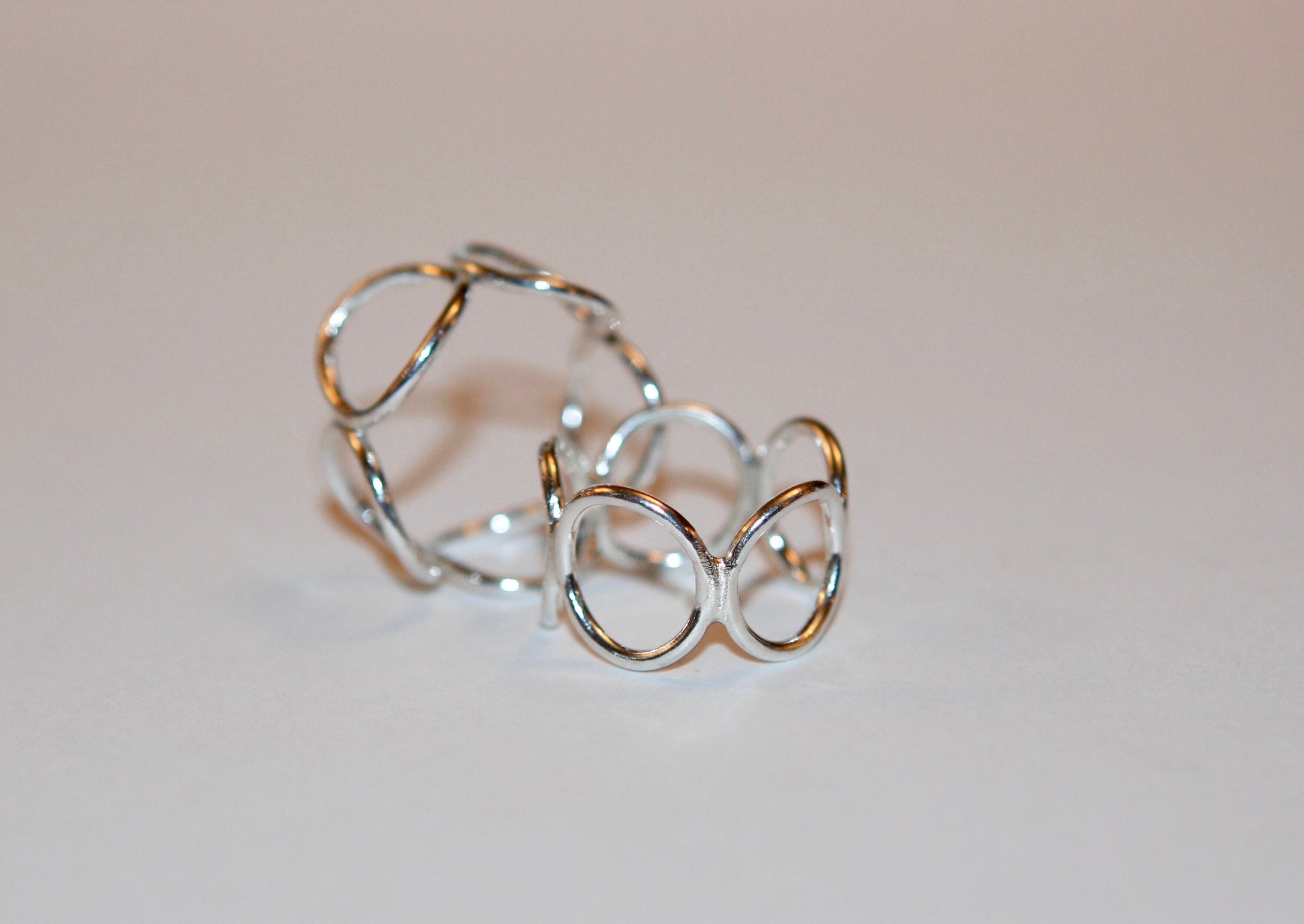 Sterling Silver Circle Wraparound Statement Ring