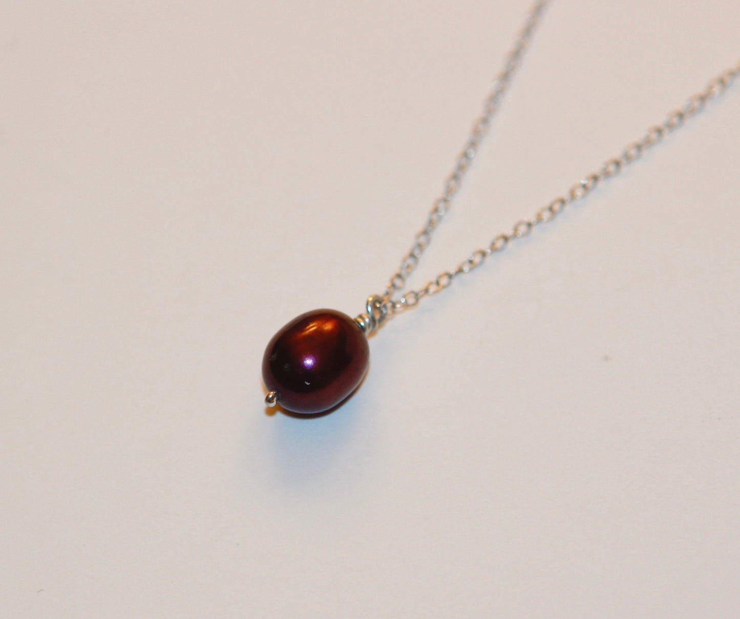 Authentic Japanese Purple Pearl Necklace Available in Sterling Silver and 14k Gold Fill