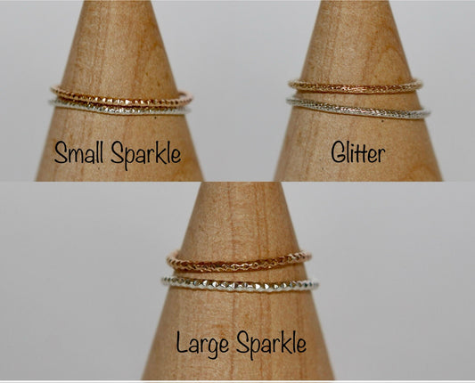 Gold and Silver Stacking Rings, Waterproof and Tarnish resistant