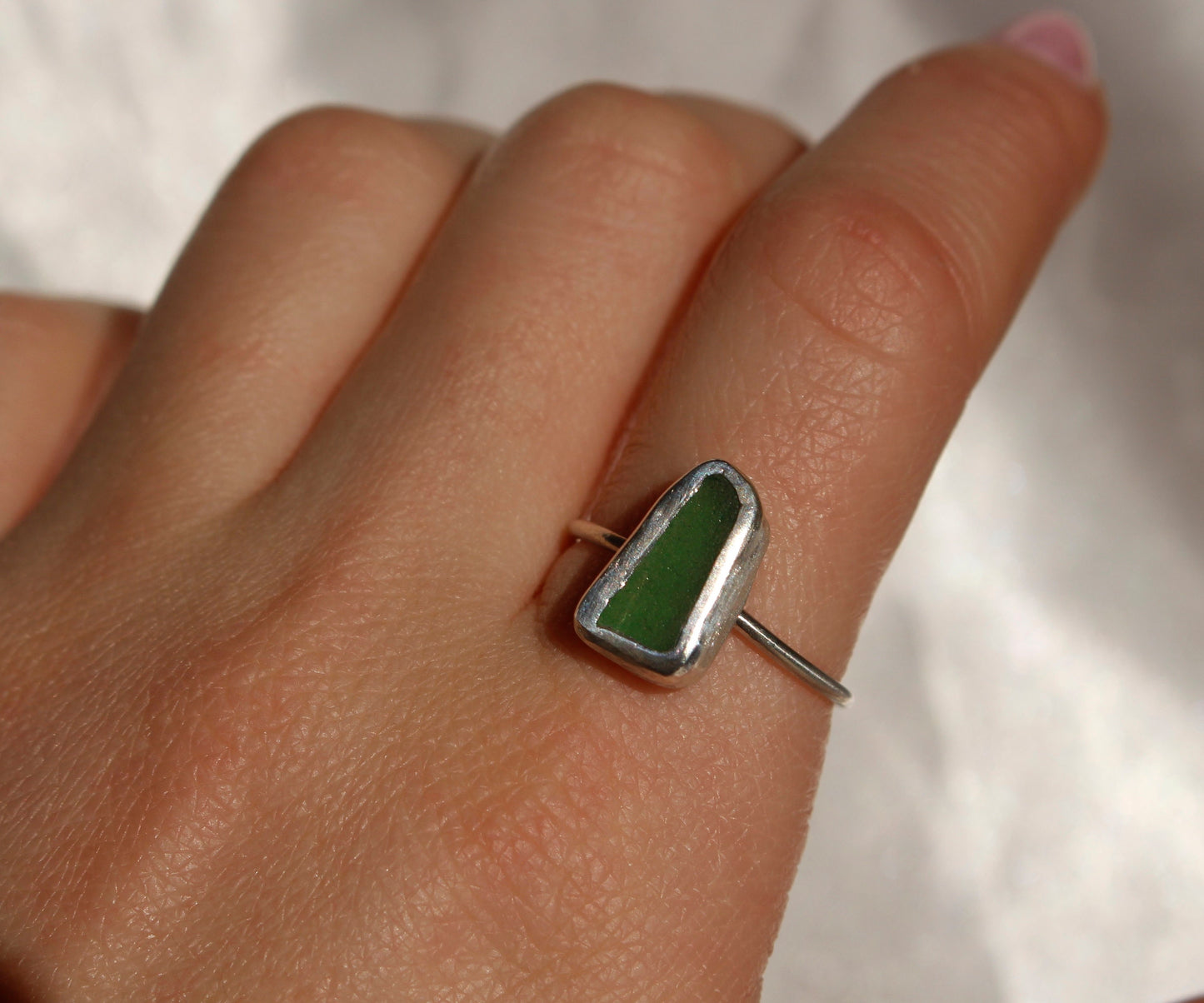 Sea Glass Rings - Sterling Silver