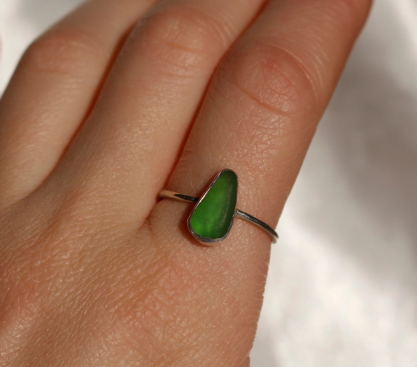 Sea Glass Rings - Sterling Silver