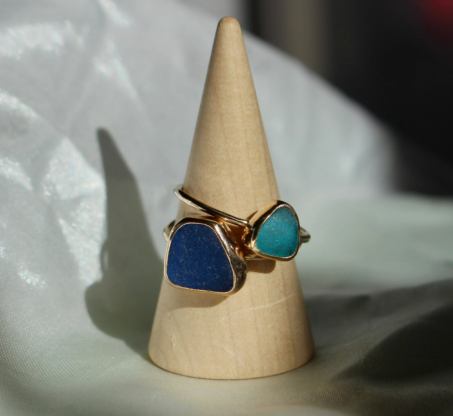 Sea Glass Rings - 14k Gold Filled