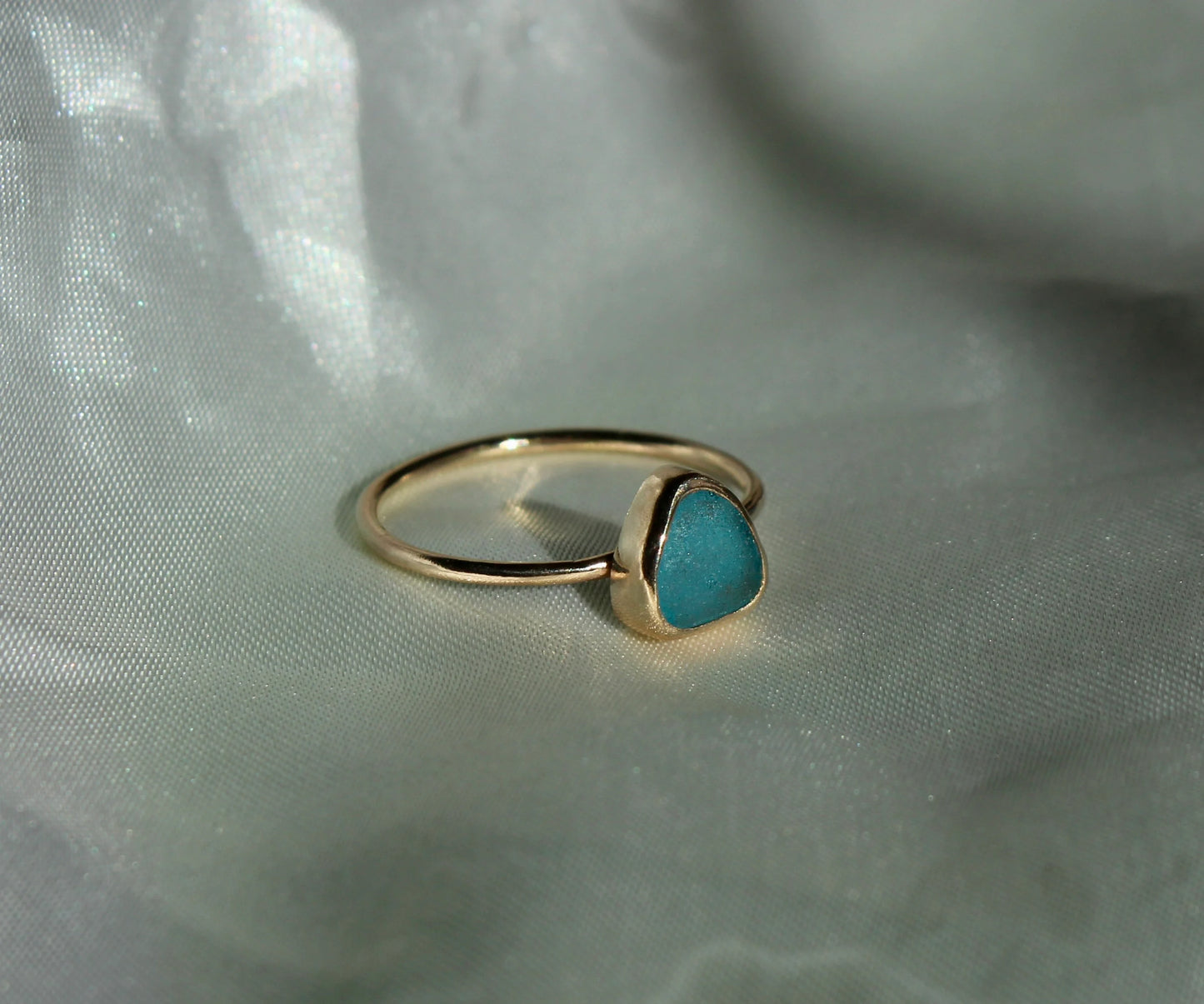 Sea Glass Rings - 14k Gold Filled